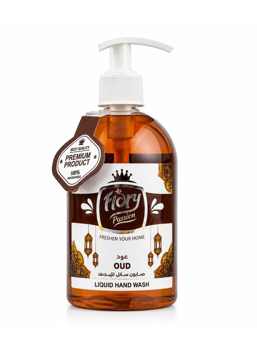 Flory Oud Liquid Hand Wash, Gentle Cleansing Hand Soap with Rich Foam, Luxurious Long Lasting Oud Fragrance, Daily Care Pump Bottle, 500 ml Bathroom Cleaners