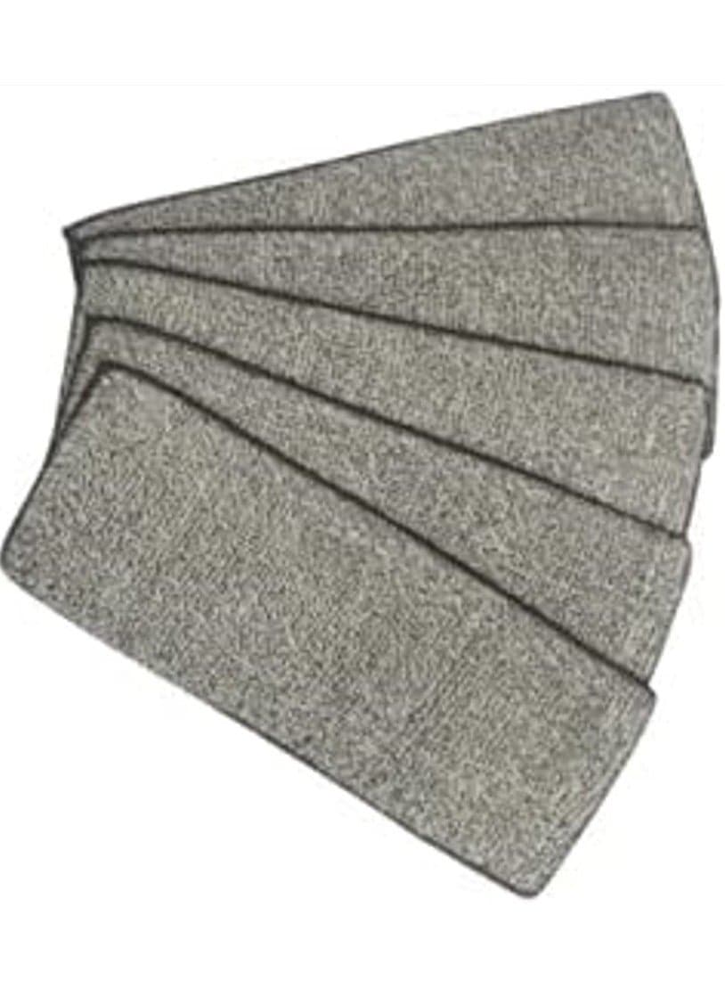 Parquet Mop Spare Parts - 5 Reusable Washable Microfiber Mop Pads - Wet and Dry Mop Head Replacement - Suitable for Most Floor Mops with Velcro Strip - Cleaning Pads for Bedrooms, Windows, Bathrooms, and Homes