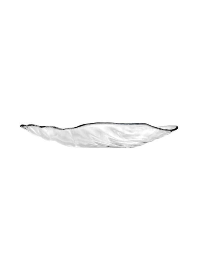 Pack Of 2 Marine Shell Serving Plates 21.7*11.6 cm-Clear clear 2.17*11.6cm (2)