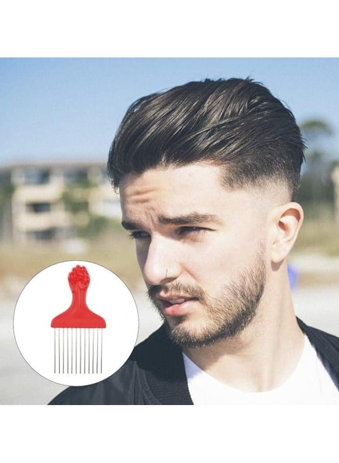Wide Tooth Stainless Steel Metal Comb Hair Styling Tool Grip Comb (٤)