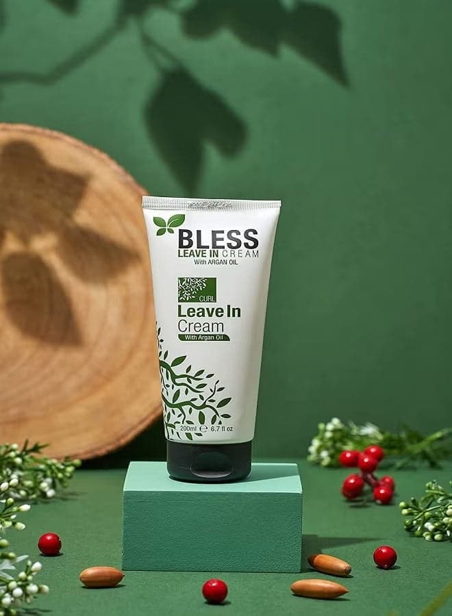 Leave-In Cream with Argan Oil – 200ml Curls & Straightening Treatment (٥)