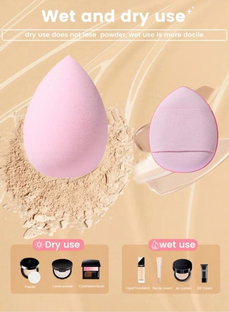 Makeup Sponge Set 6pcs – Velvet Powder Puff, Concealer Sponge & Beauty Blender (Multicolor) Make Up Sponges (٣)