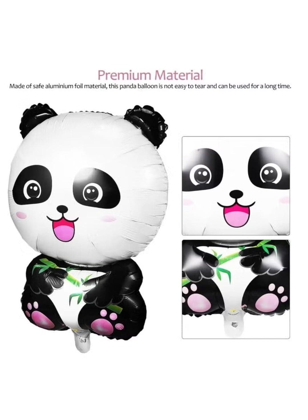 1 Pack Panda Foil Balloon 50 x 76 cm Large Animal Shaped Party Balloon for Birthday, Baby Shower, Kids Party, Celebration Indoor Outdoor Decorations (٢)