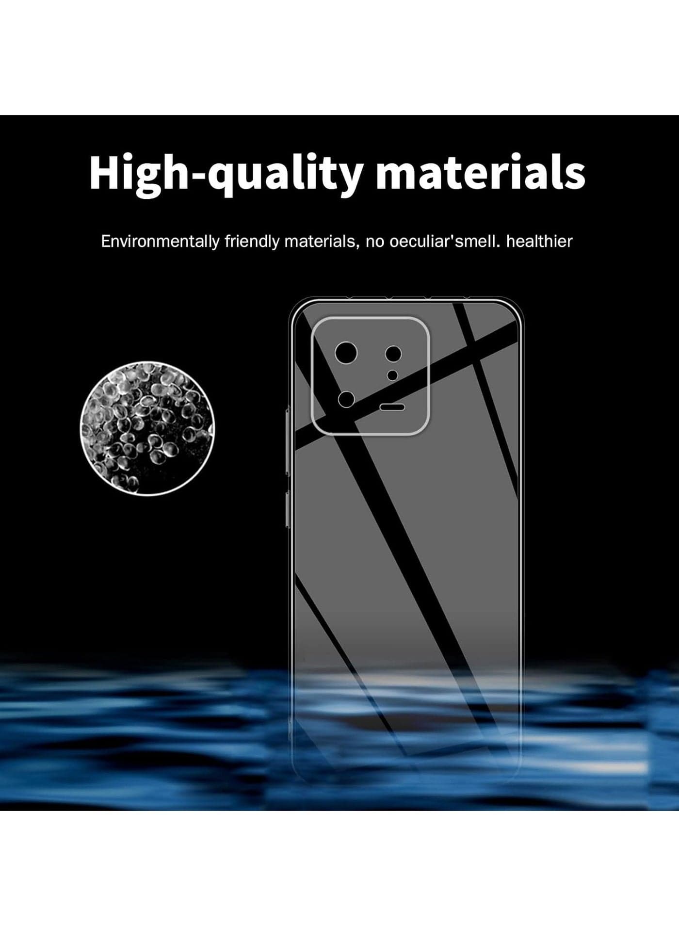 Case Compatible with Xiaomi Mi 13 5G, Scratch-Resistant, Anti-Fall, Shockproof, Ultra-Thin Soft TPU Case, Soft Silicone Bumper Cover (٣)