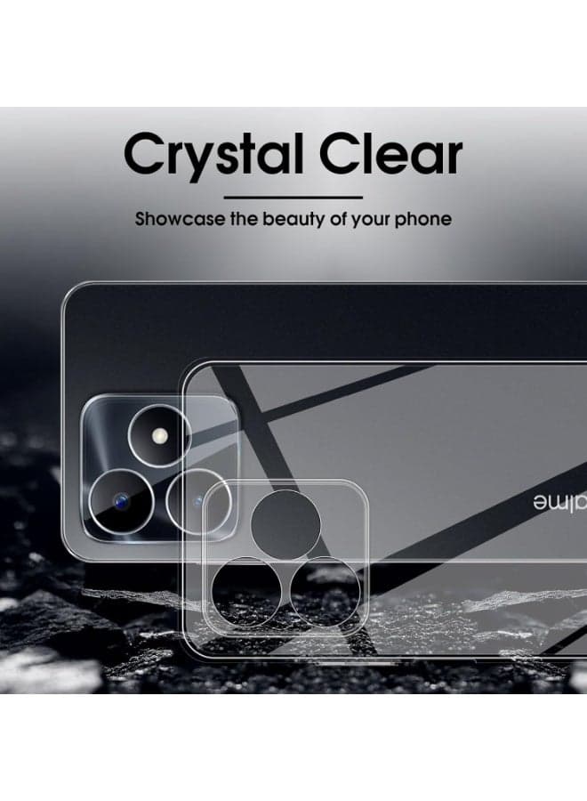 Crystal Clear Transparent Back Case Cover for Realme C53/C51/Note 50 Camera Protection Shockproof TPU Silicone Back Cover Case Transparent (٣)