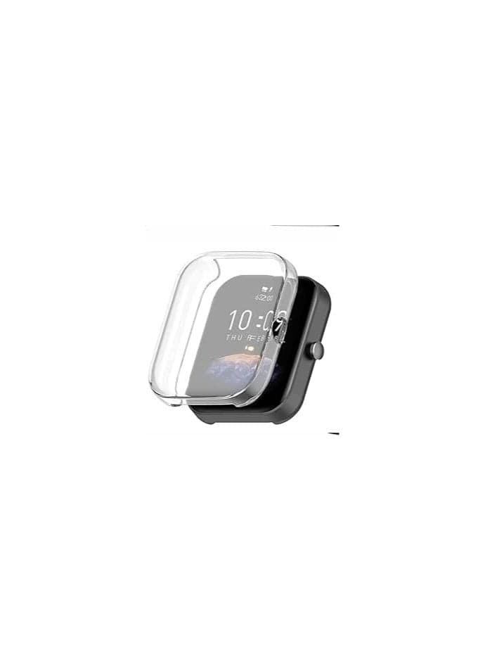 ELMO3EZZ TPU Protective Cover For Amazfit Bip 3 / Bip3 Pro Screen Protector Case For Amazfit SmartWatch Accessories Protection Shell (Clear)