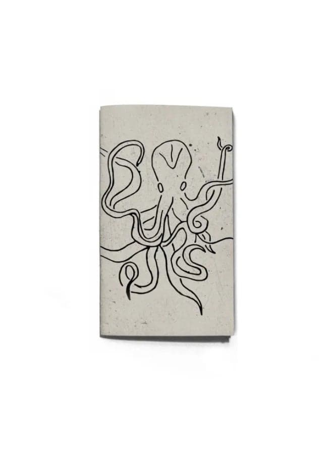 passport size Notebook & sketchbook, Octopus Vintage design(Line paper)
