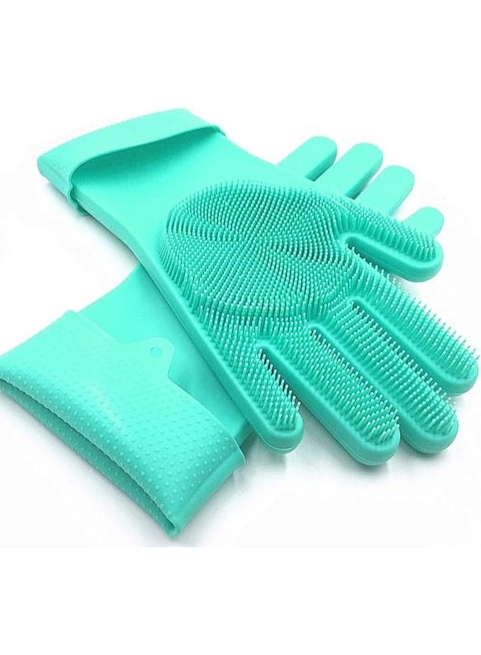 Magic Silicone Scrubbing Gloves for Dishes Safety & Security Gloves
