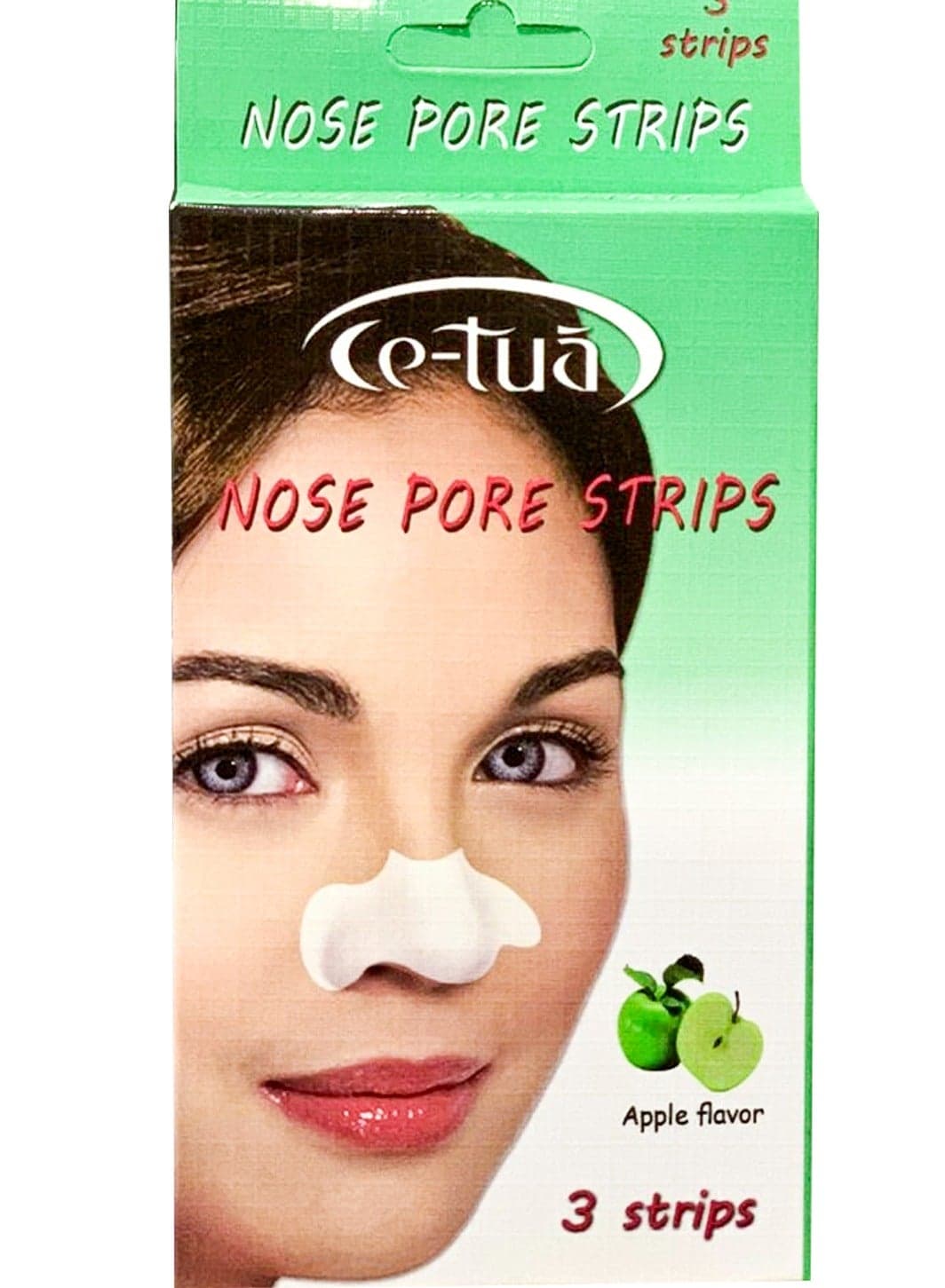 Ce-Tua Nose Pore Strips Apple Flavor - 3 Strips (Packaging may vary) Blackhead Remover Nose Strips