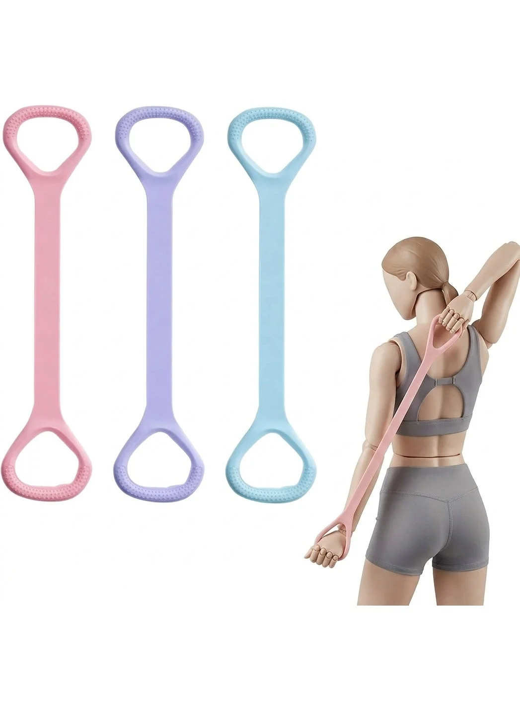 Resistance Bands Set 8 Elastic Bands for Arm, Back, Chest, Shoulder, Abdomen and Waist Training – Home Workout and Strength Exercise Equipment Exercise & Fitness Accessories