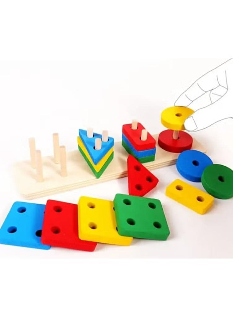 Educational geometric shapes game using the Montessori system to develop your child's intelligence skills Shape Sorters (2)