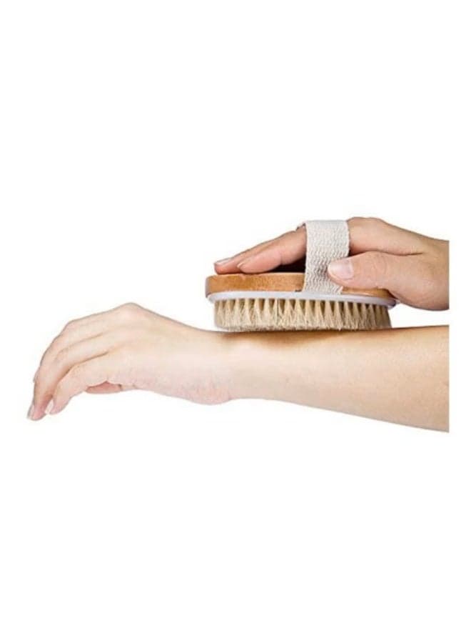 Long-Handle Wooden Bath Brush for Body & Back – Gentle Cleansing and Exfoliation Brush for Removing Dry Skin Cells – Helps Smooth and Improve the Appearance of the Skin – Suitable for Men and Women (٥)