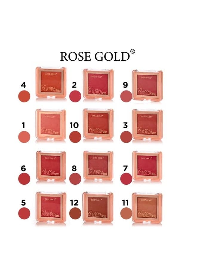 Rose Gold Matte Touch Blush for a natural, radiant cheek look - a blush powder with a smooth, non-clumping formula, high staying power, and perfect coverage for everyday or professional makeup looks -( 06 ) (4)