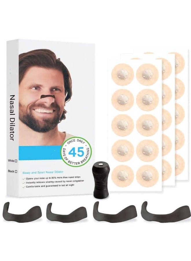 45 Pairs Anti-Snoring Magnetic Nasal Strips, Innovative Sleep Aid for Snoring Reduction, Skin-Safe Nasal Strips for Better Breathing