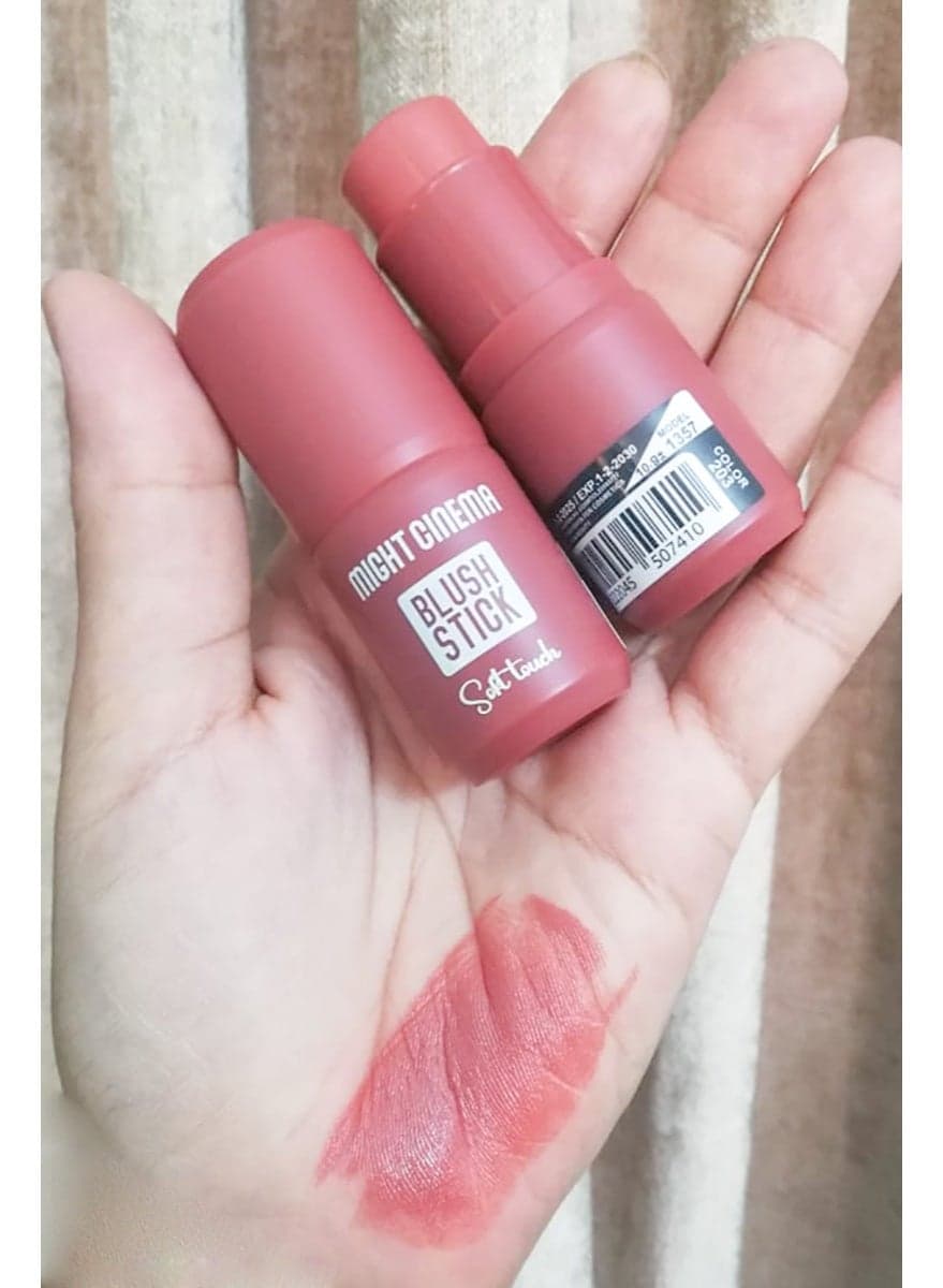 Matte stick blusher, soft on the skin, from Might Cinema-1357 -color 203 Blusher & Bronzer (٣)