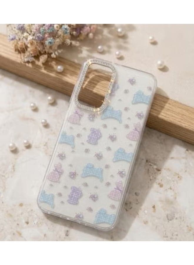 A luxurious case for Samsung A26 , adorned with cute bunnies and flowers. Cases & Covers (٣)