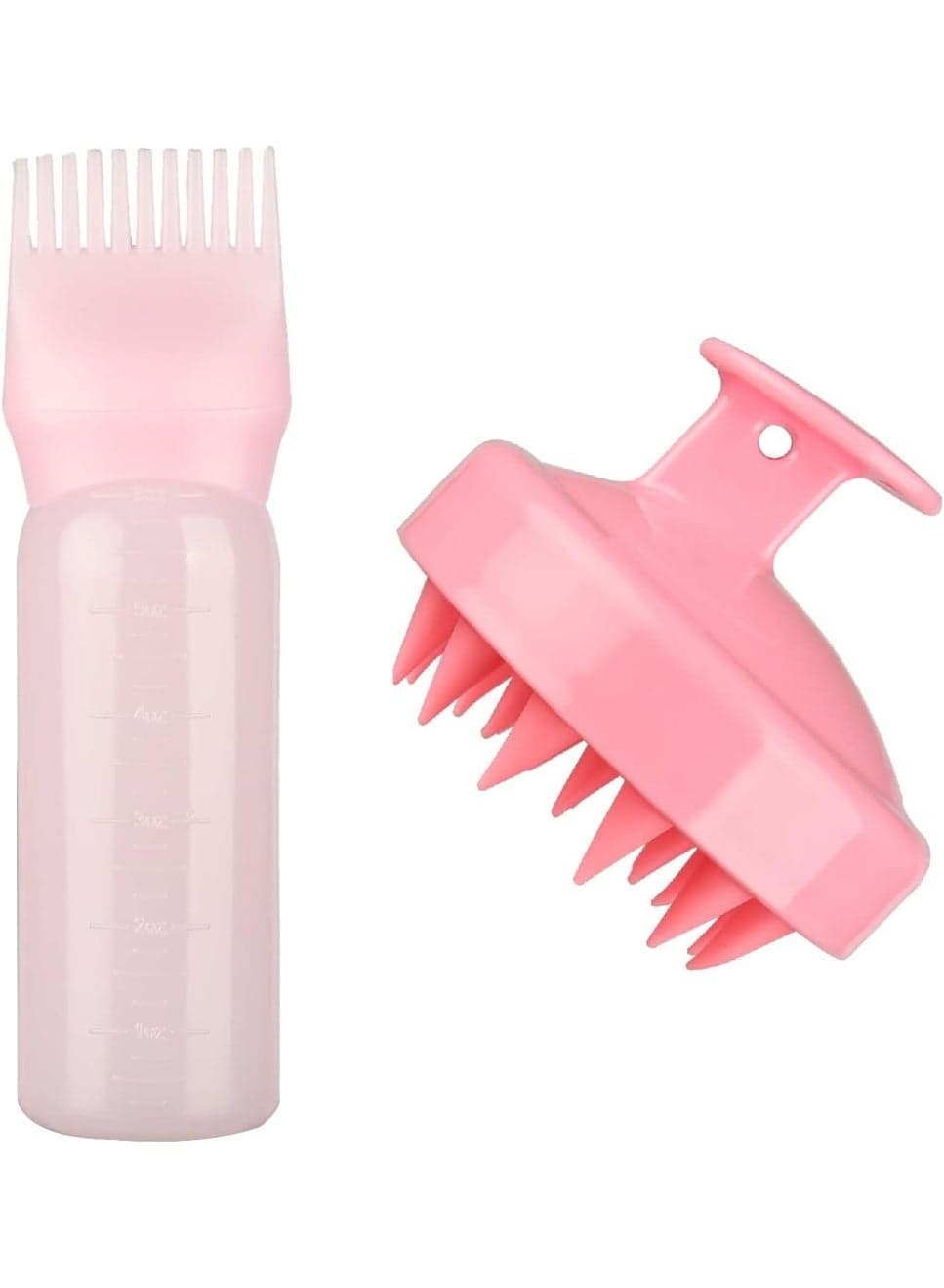 Root Comb Applicator Bottle with Scalp Massager Shampoo Brush for Hair Coloring Dye and Scalp Treatment, Multicolor