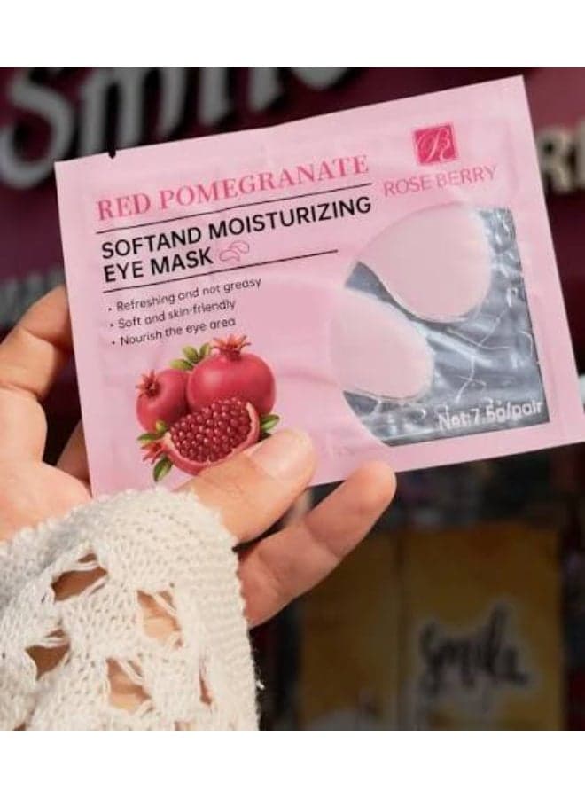 Rose Berry Red Pomegranate Under Eye Mask 7.5g – Anti-Aging & Brightening Hydrogel Eye Patches Eye Care Masks (5)