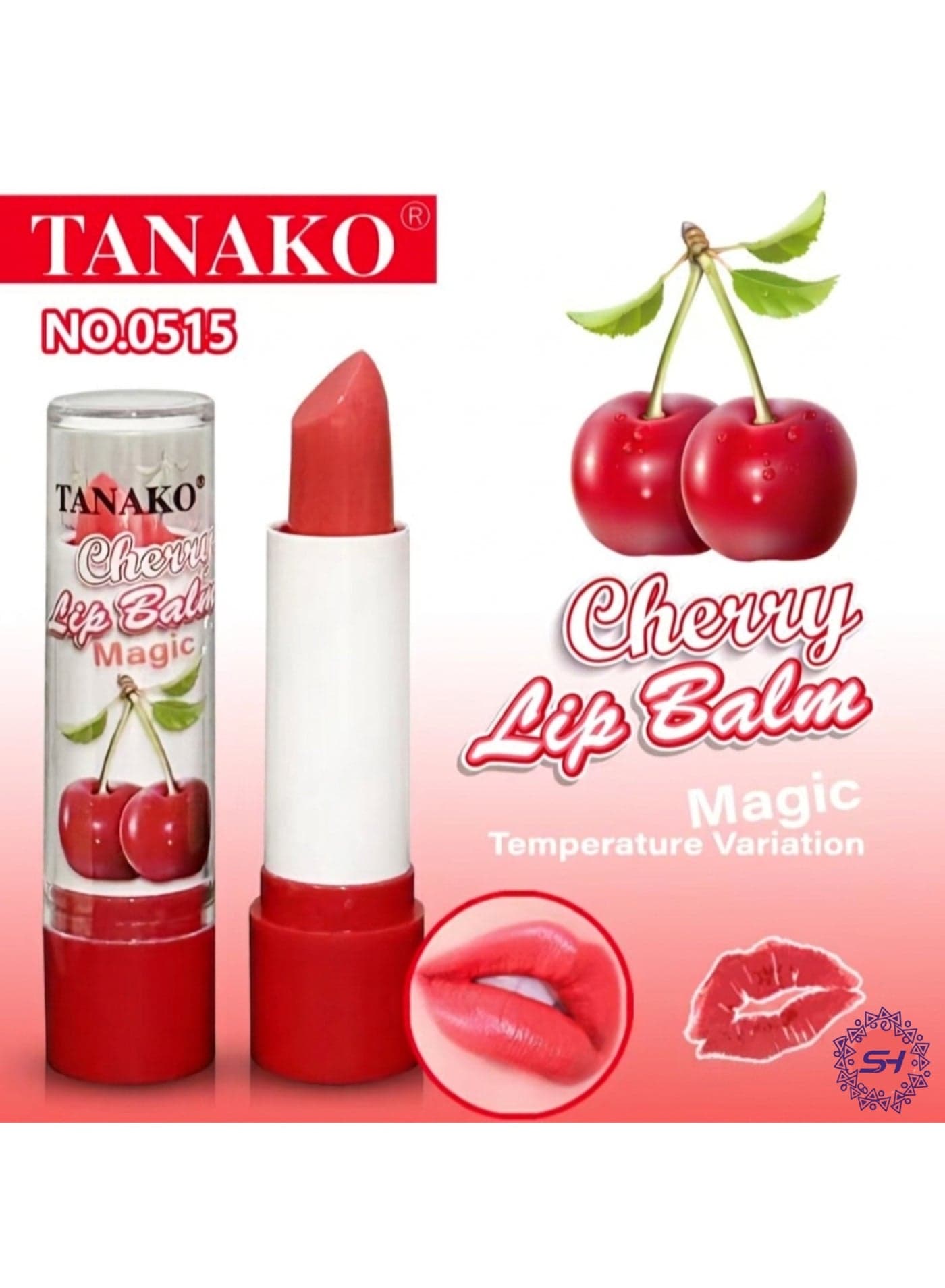 Tanako Cherry Moisturizing and Glossing Lips Lip Balms & Butters