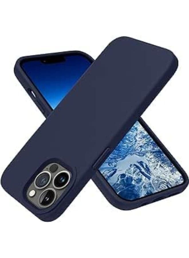 Silicone Phone Case Compatible with Apple iPhone 12/12 Pro - Made of Silicone and Soft TPU - navy blue Cases & Covers