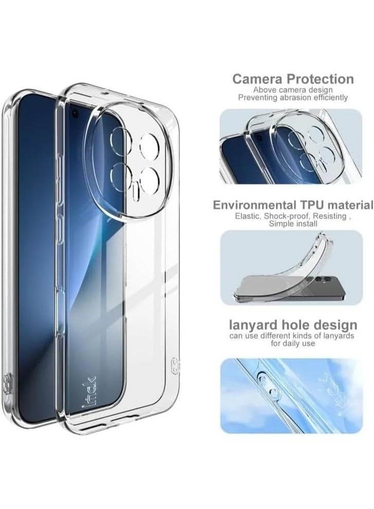 Case Compatible with Honor Magic 8 5G, Case Crystal Clear Soft TPU Gel Case Flexible Silicone Anti-Scratch Camera Protection Transparent TPU Cover - Clear (6)