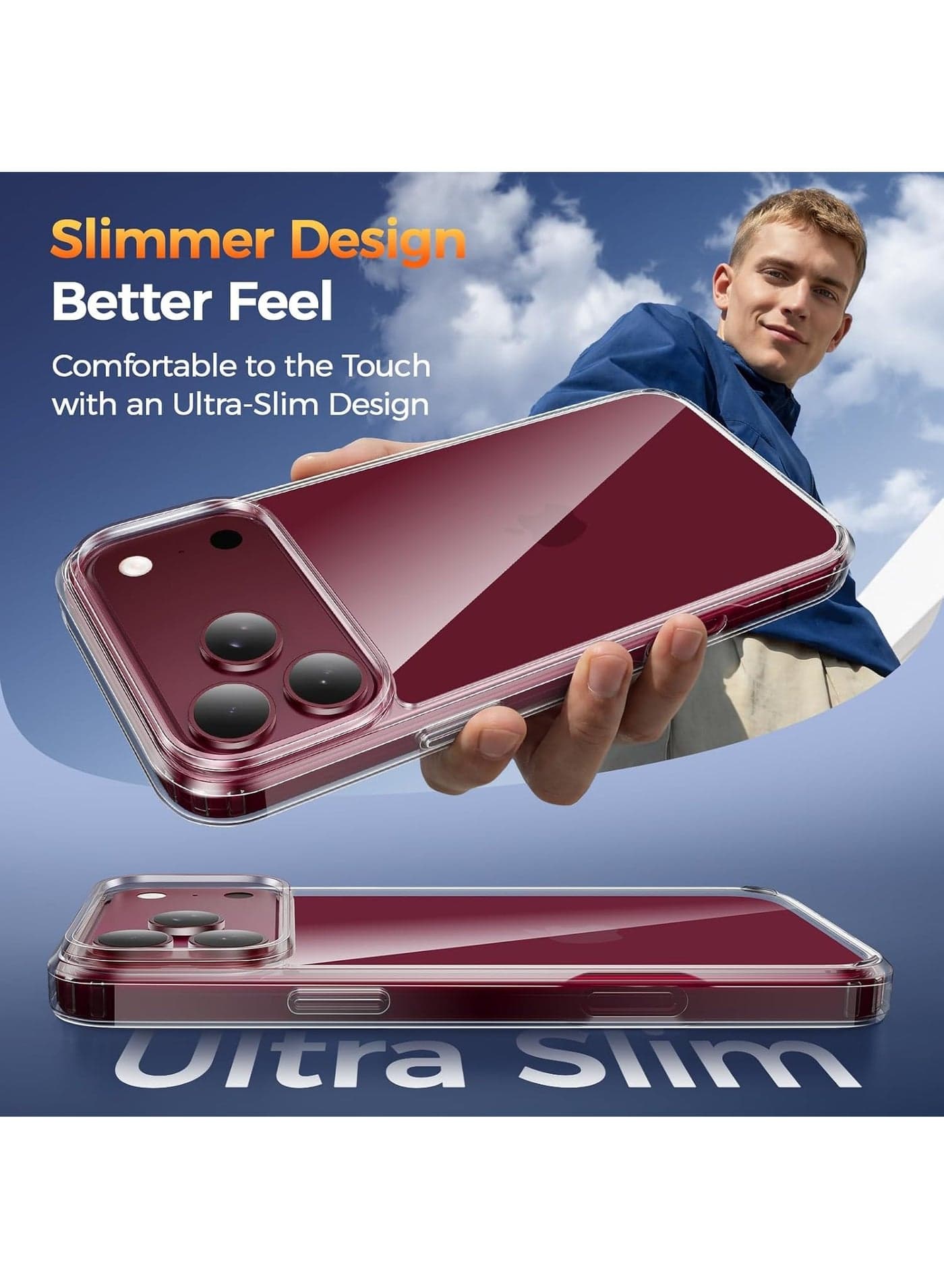 IPhone 18 Pro Max Clear Case Soft Flexible Silicone TPU Shockproof Transparent Rubber Back Cover With Camera Protection Compatible for IPhone 18 Pro Max (7)