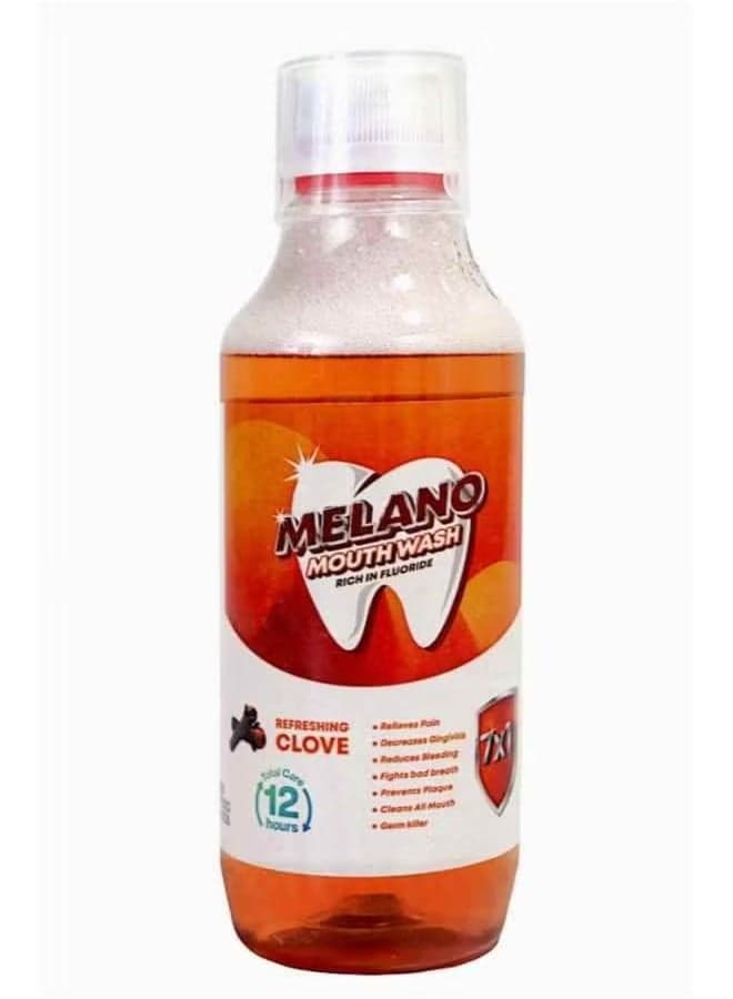 Melano Refreshing Clove Mouthwash with Fluoride, 250ml (2)