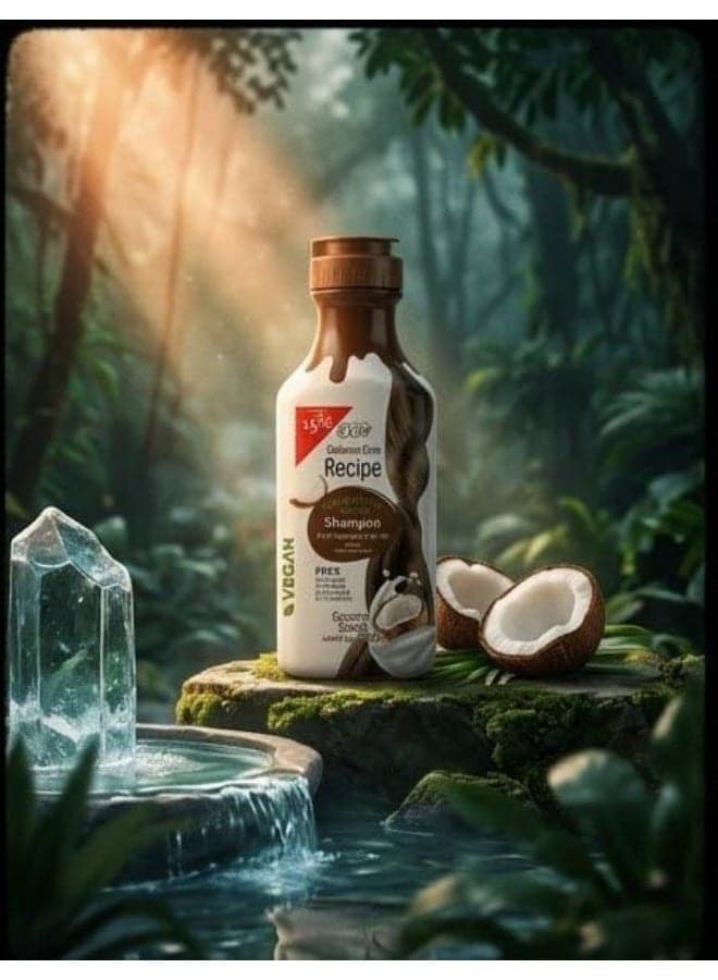 Eva Optimum Care Recipe Shampoo Hair Nourishing Blend Coconut Scent - 350 Ml (4)