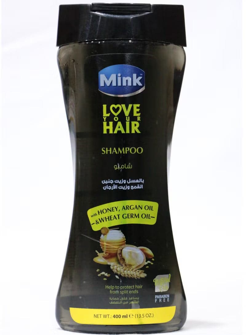 Mink Hair Shampoo Honey & Argan Oil - 400 (Packaging may vary)ML