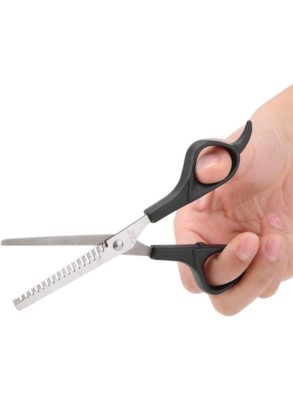 Professional Hair Thinning Scissors 6.3 Inch – Stainless Steel Texturizing Shears with Double Serrated Blade, Adjustable Tension Screw, Ergonomic Handle for Men, Women, Kids, Home & Salon Use Styling Scissors (٢)