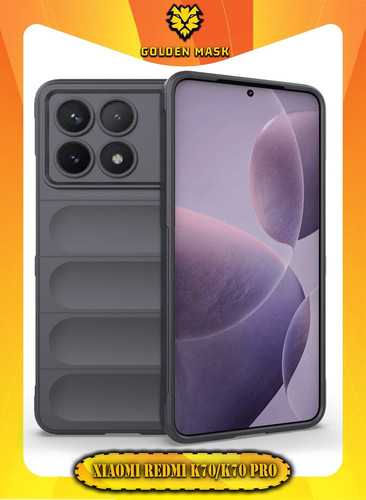 GOLDEN MASK Compatible With Xiaomi Redmi K70/K70 Pro Magic Case ShockProof (Dark Grey) Cases & Covers