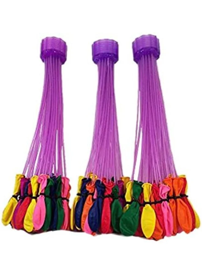 Water Balloon Bunch Set 111 Pieces with Quick Fill Tool – Reusable Outdoor Water Game Toy for Kids (٤)