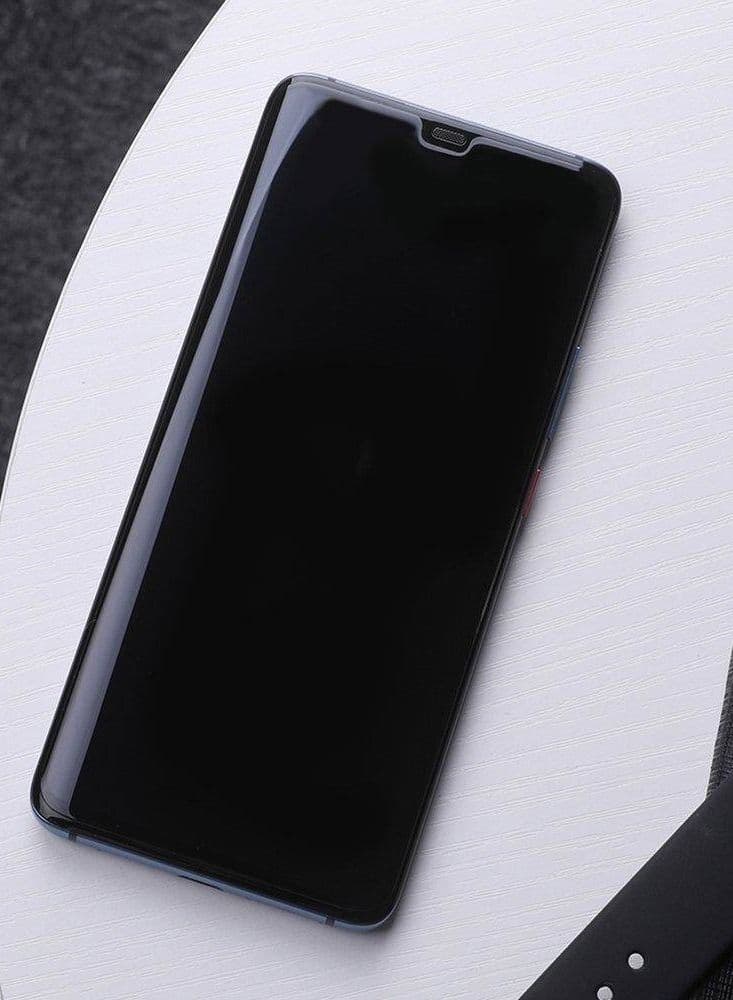HD Premium Tempered Glass Screen Protector for Huawei Mate 20 Pro - Black Mobile Screen Protectors (٥)