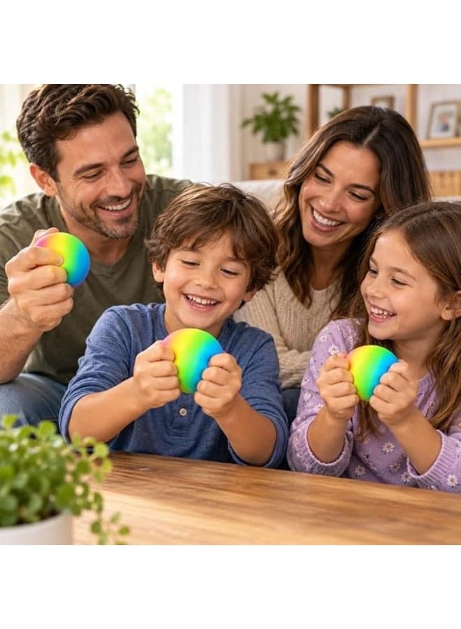 Gradient-colored stress ball, a soft, squeezable rubber toy—perfect for relaxation and relieving stress or boredom. Suitable for use at home or in the office. Measures 6 × 6 cm (1 piece). (٥)