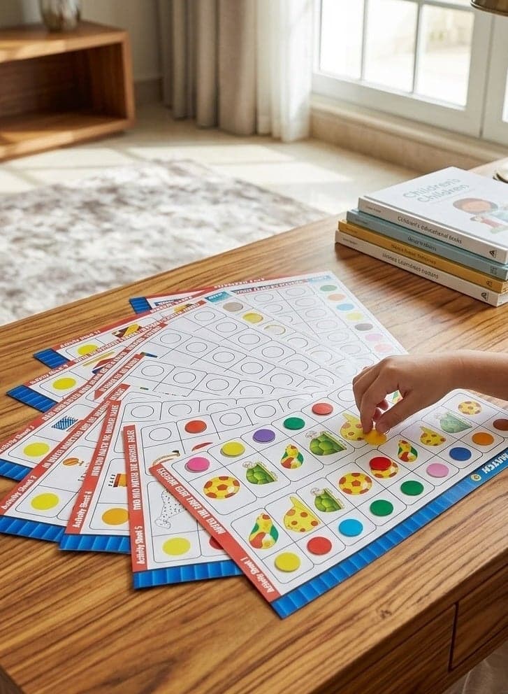 Think and Match 2 Educational Logic and Matching Game for Kids by Safwa Toys, Learning Activities for Colors, Shapes, Shadows and Categories, 112 Exercises, Suitable for Children Ages 3+