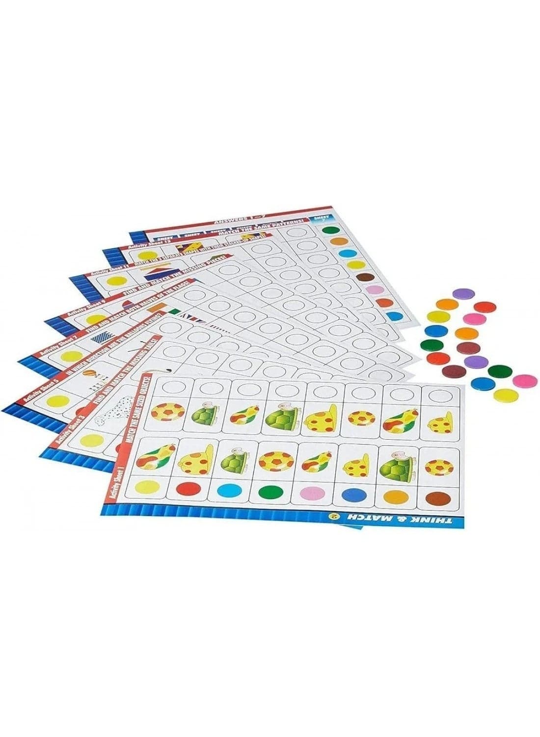 Think and Match 2 Educational Logic and Matching Game for Kids by Safwa Toys, Learning Activities for Colors, Shapes, Shadows and Categories, 112 Exercises, Suitable for Children Ages 3+ (٣)
