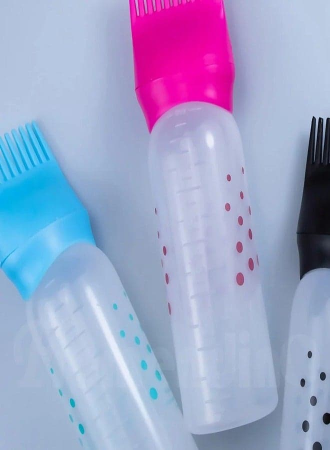 Hair Oil and Dye Dispensing Bottle with Dispensing Brush Hair Care Accessories (٣)
