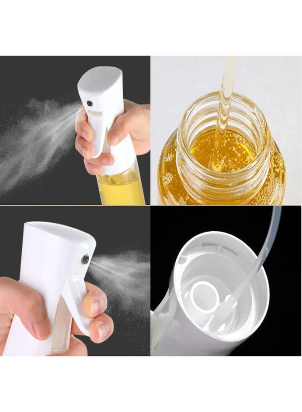Premium Oil Sprayer for Cooking, Olive Oil and Vinegar Spray Bottle with Fine Mist, Reusable Oil Spray Bottle for Air Fryer, Oven, Grill and Kitchen Oil Dispensers (3)