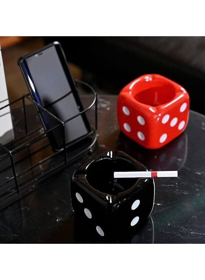 Ceramic Dice Ashtray for Smokers – Heat Resistant, Decorative, Easy Clean (٣)