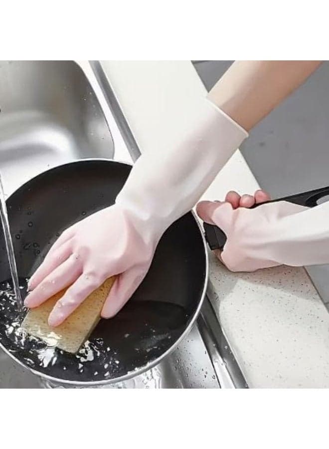 Dishwashing and cleaning glove set with non-slip rubber design (2 pieces) (5)