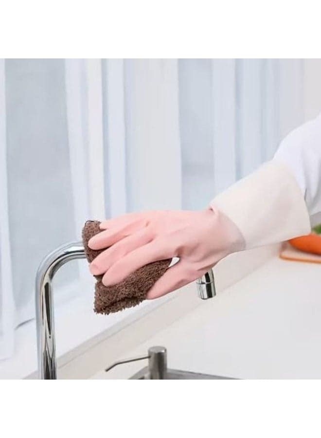Dishwashing and cleaning glove set with non-slip rubber design (2 pieces) (3)