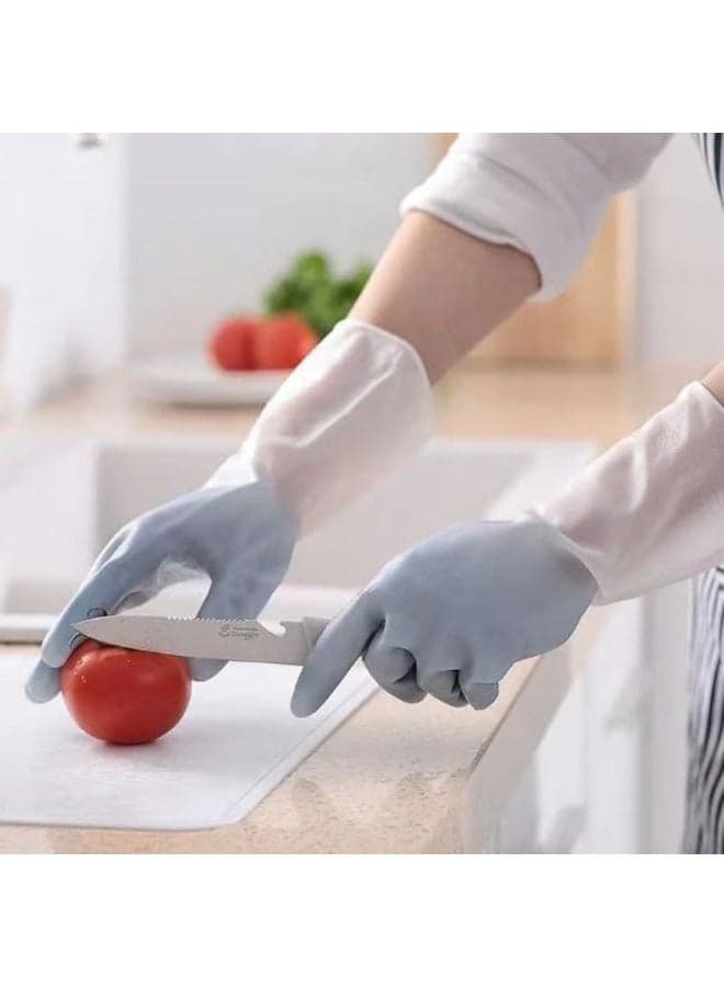 Dishwashing and cleaning glove set with non-slip rubber design (2 pieces) (4)