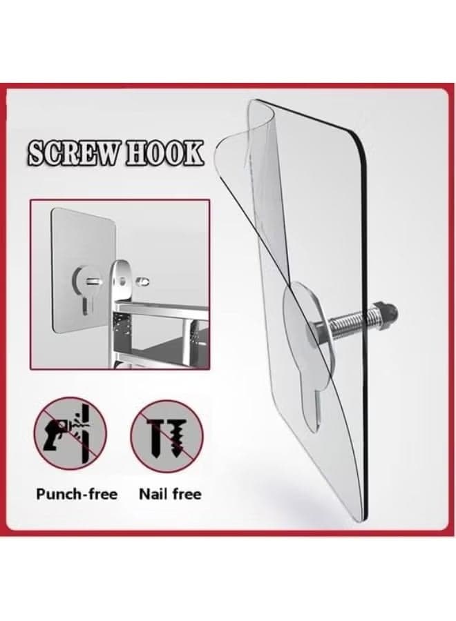 Generic Heavy Duty Transparent Adhesive Wall Hooks – 10 Pcs – Waterproof & Rustproof – Strong Sticky Hooks for Kitchen, Bathroom & Storage (4)