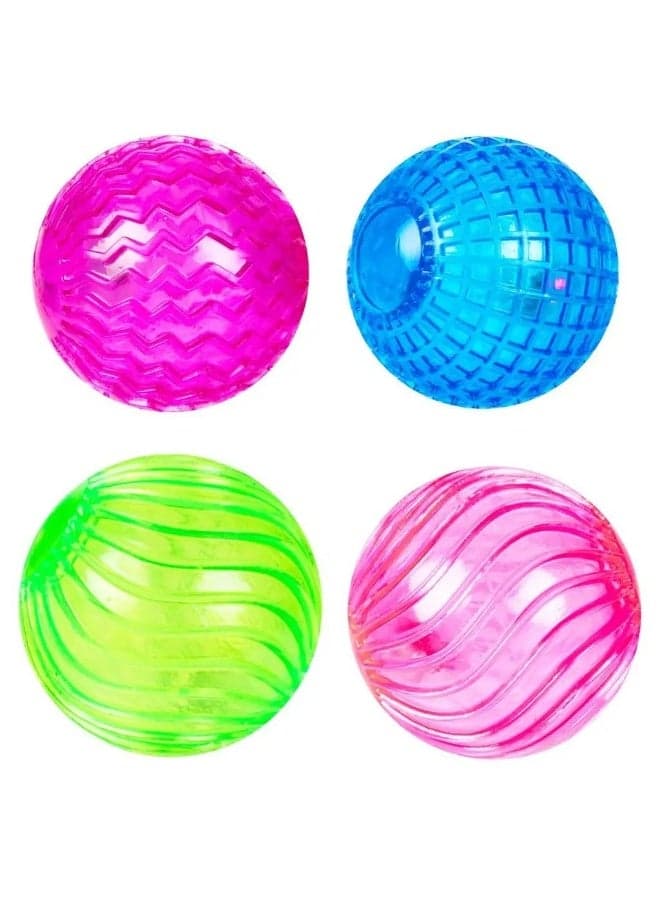 Light-Up Bouncy Ball for Kids, Assorted Colors and Patterns Outdoor Play Balls (٣)