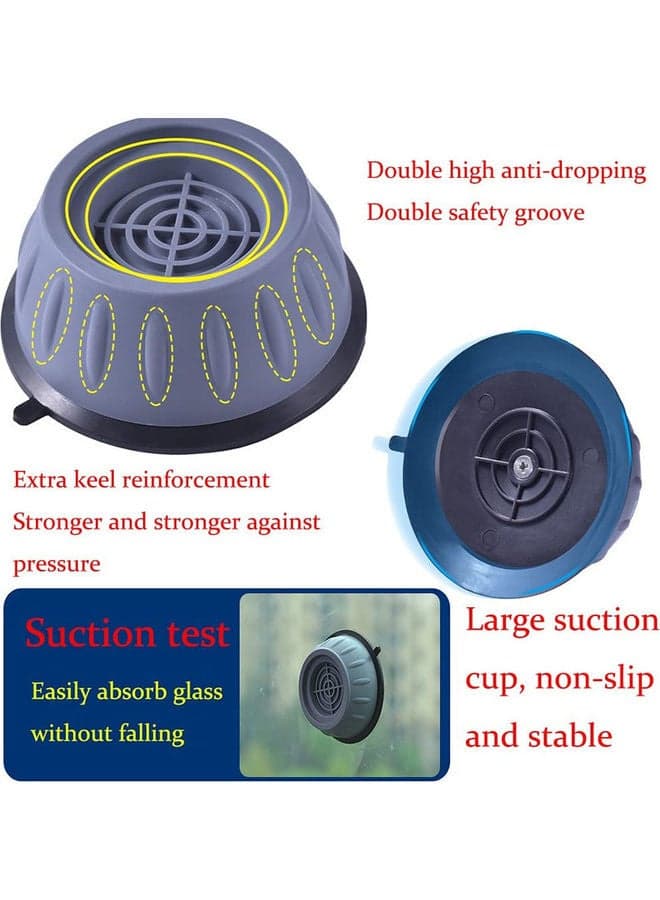 4-Piece Anti-Vibration Foot Pads for Universal Washing Machines Grey Household Cleaning Supplies (٣)