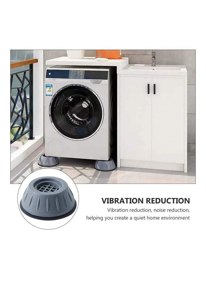 4-Piece Anti-Vibration Foot Pads for Universal Washing Machines Grey Household Cleaning Supplies (٦)