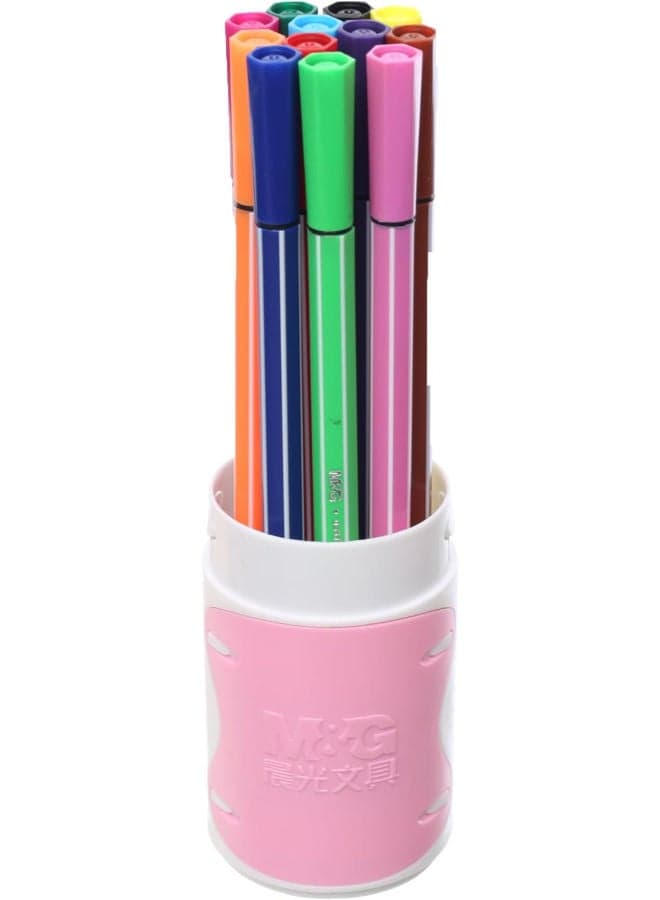Felt Tip Pens, Bright Art Creations, Fine Tip, Smooth Flow, 12 Colors Fibre Tip Pens (٢)