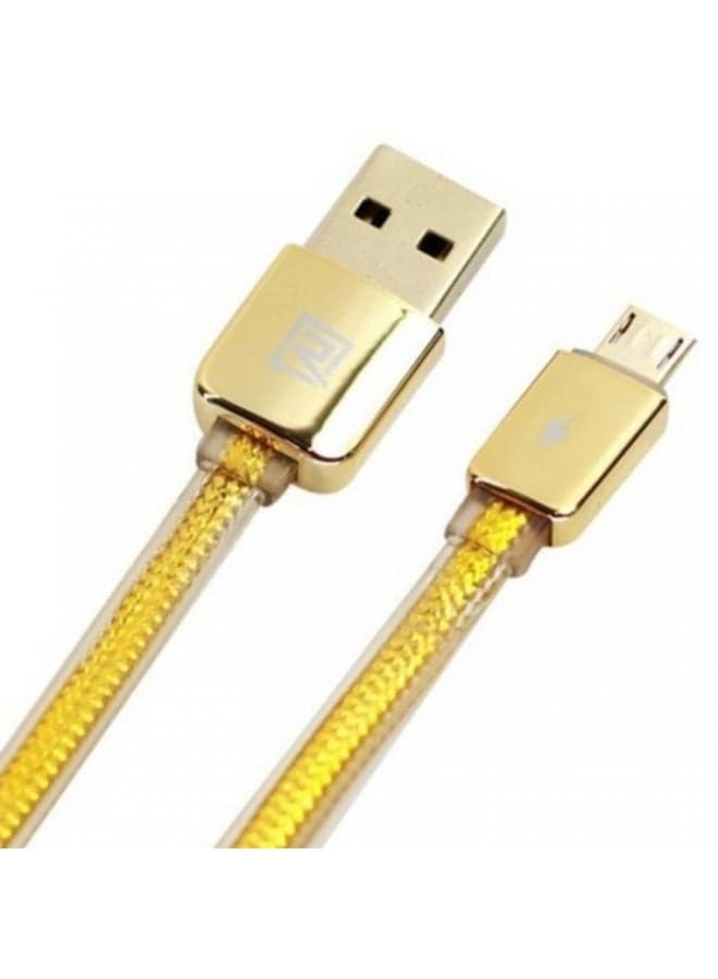 High Speed Micro USB Charging and Data Cable – 1M Durable Fast Charging Cable for Smartphones, Tablets and USB Devices Flat Tangle-Free Data Cable with Strong Flexible Design and Reliable Data Transfer – Gold (4)