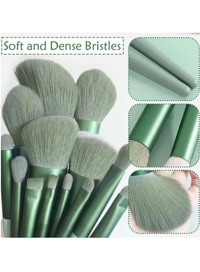 13Pcs Makeup Brush Set Soft Fluffy Professional Cosmetic Foundation Powder Eyeshadow Blending Make Up Brush Beauty Tool With Bag Makeup Sponge Beauty Gift For Makeup Beginner (٢)