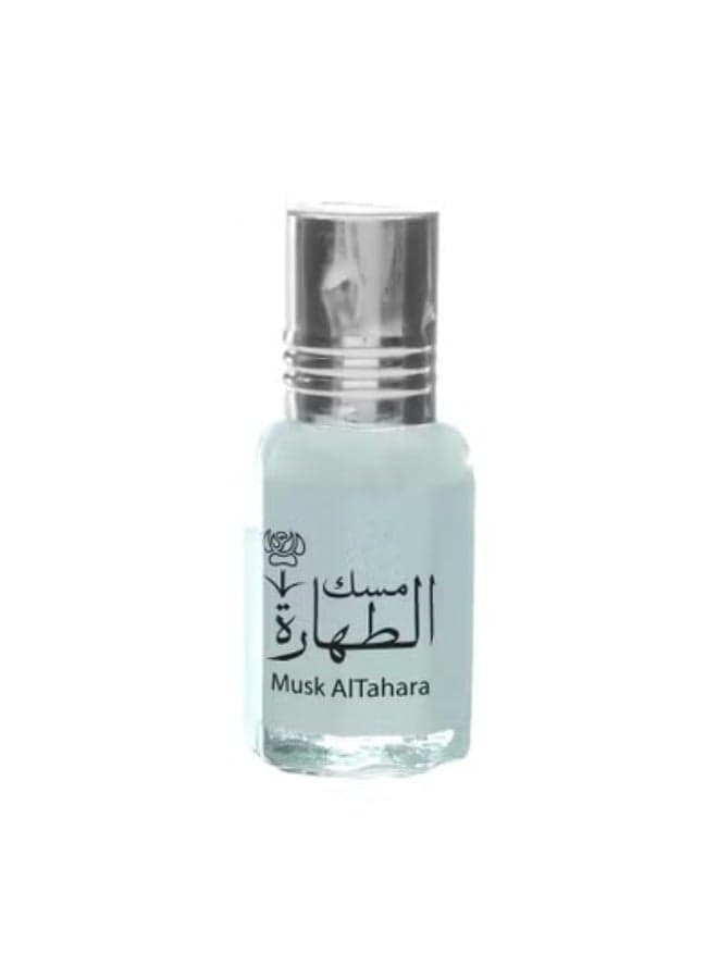 Nasaem Musk Al Taharah White 6ml Concentrated Perfume Oil Long Lasting White Musk Fragrance Alcohol Free Premium Musk Attar Soft Clean Fresh Scent Luxury Body Oil Unisex Travel Size Elegant Everyday Fragrance Eau de Parfum (2)